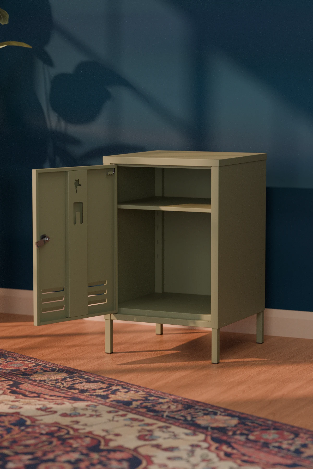 Django Metal Komodin - Raflı Kapaklı Dolap - Görsel 3