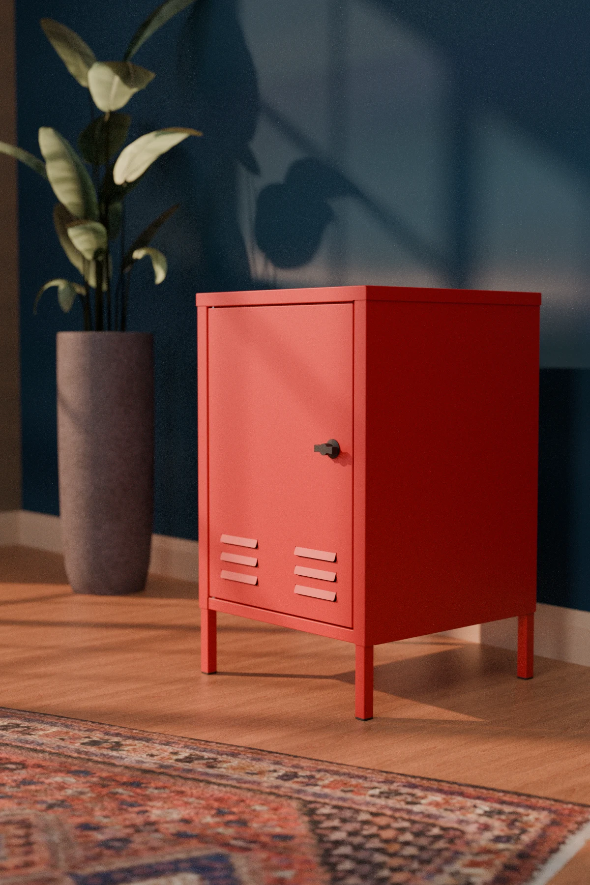 Django Metal Komodin - Raflı Kapaklı Dolap - Görsel 5