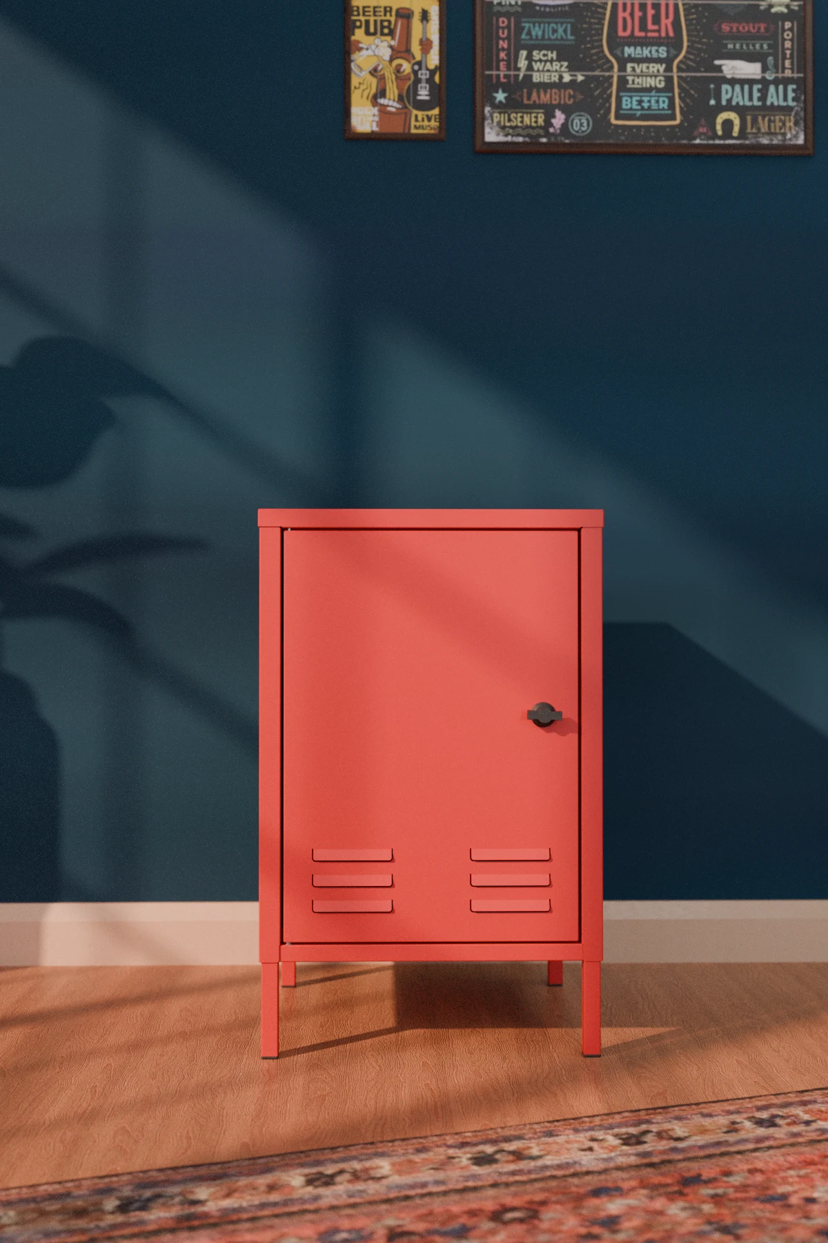 Django Metal Komodin - Raflı Kapaklı Dolap - Görsel 4