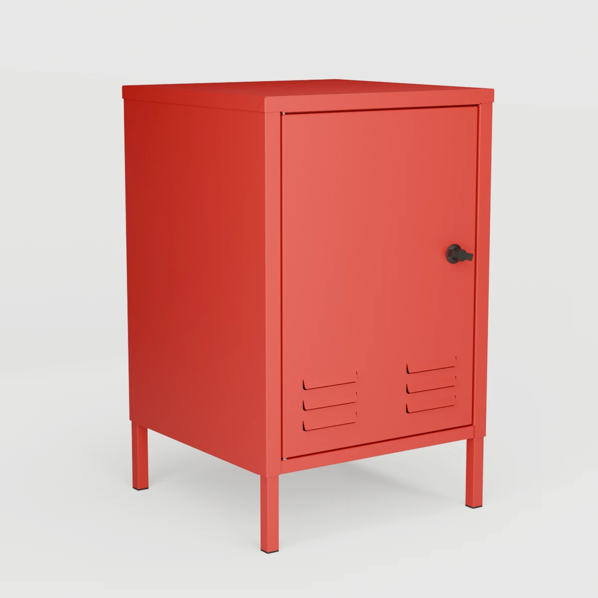 Django Metal Komodin - Raflı Kapaklı Dolap