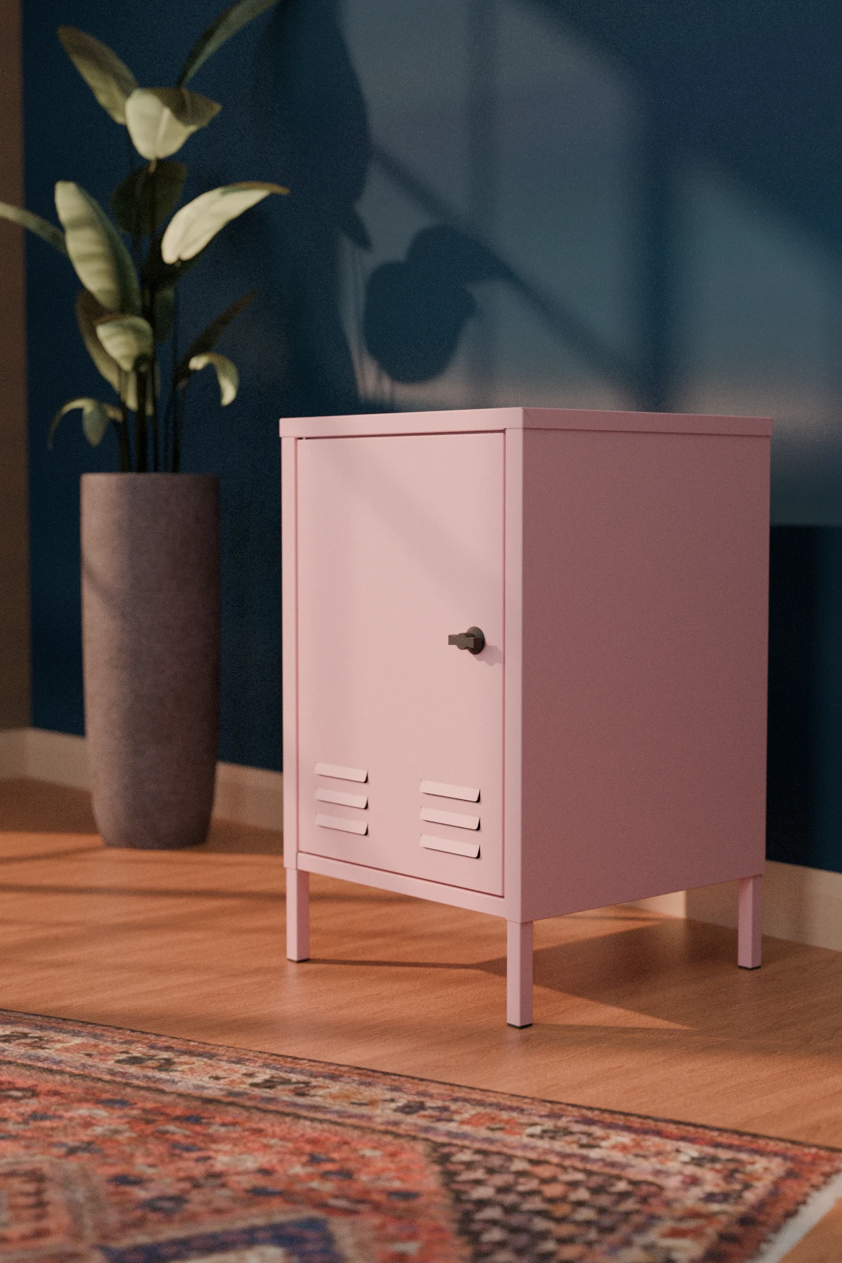 Django Metal Komodin - Raflı Kapaklı Dolap - Görsel 13