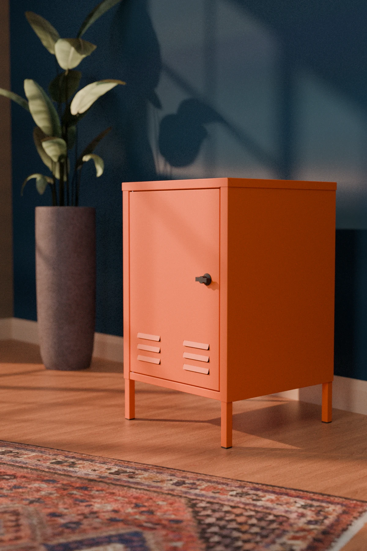 Django Metal Komodin - Raflı Kapaklı Dolap - Görsel 12