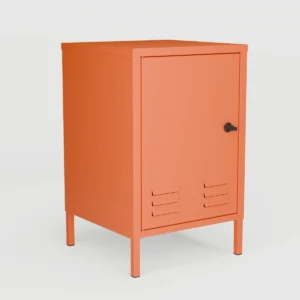 Django Metal Komodin - Raflı Kapaklı Dolap - Turuncu