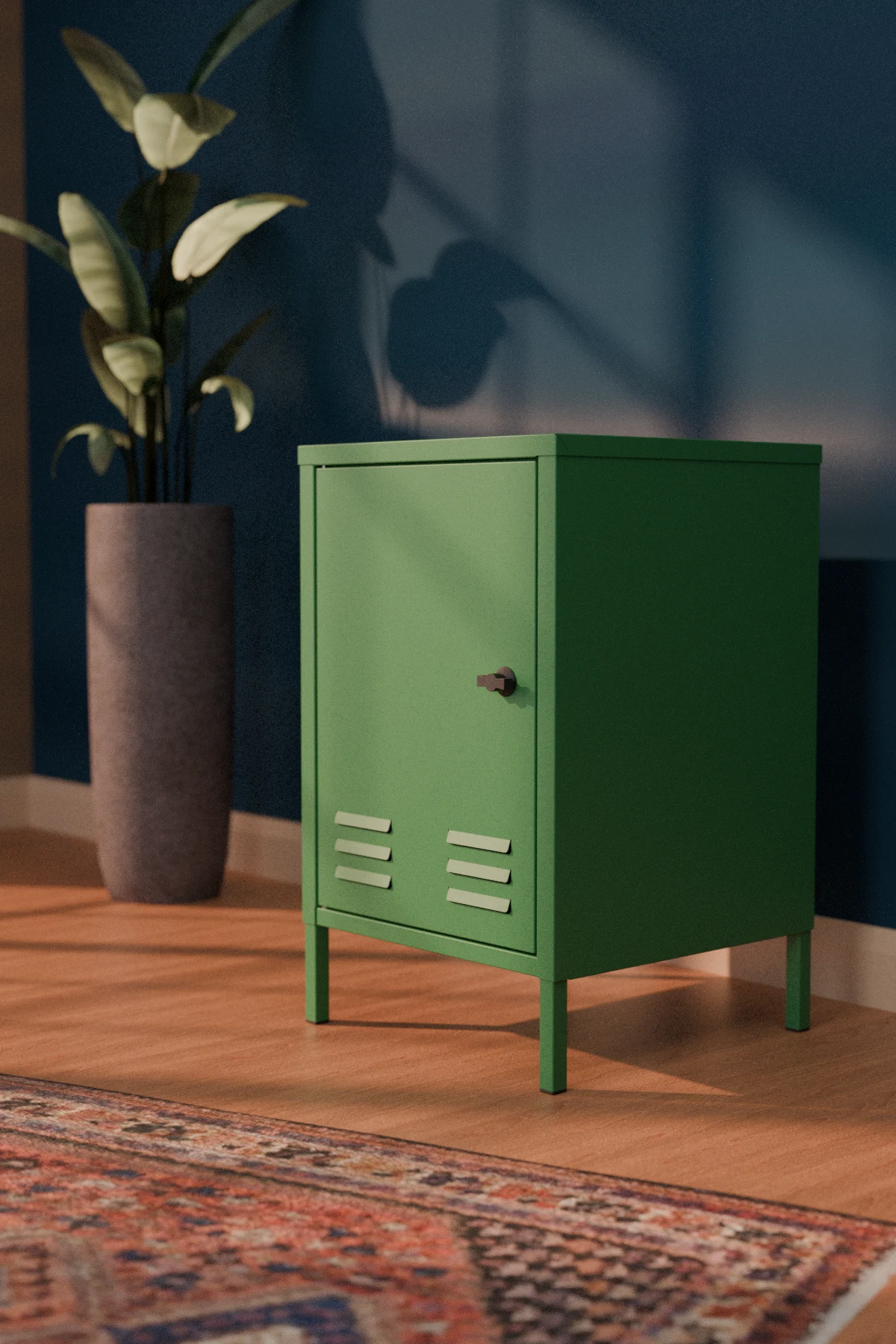 Django Metal Komodin - Raflı Kapaklı Dolap - Görsel 9