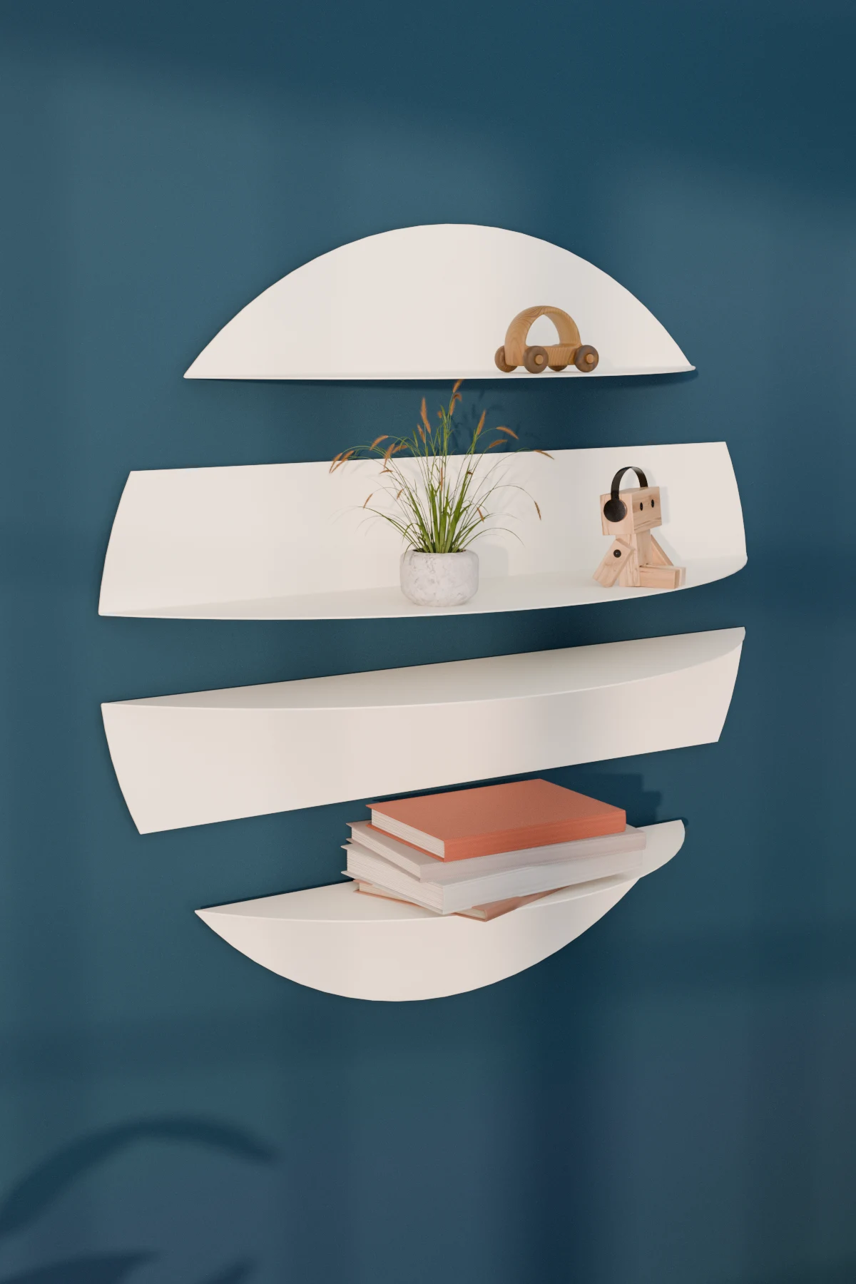 Orbit Metal Duvar Rafı – 75 cm Dairesel Tasarım - Görsel 12