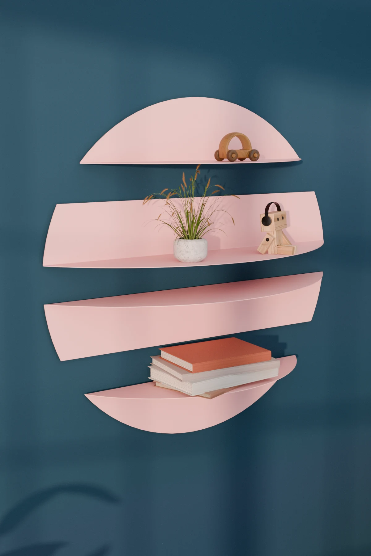 Orbit Metal Duvar Rafı – 75 cm Dairesel Tasarım - Görsel 5